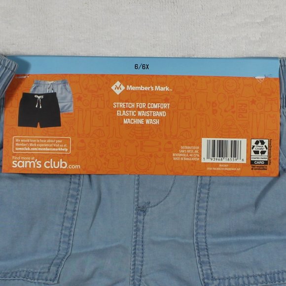 Member's Mark 2-PACK Girl's 6/6x Elastic Waist Woven Shorts - Picture 6 of 7